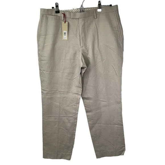 Banana Republic Heritage Pants Mens 33x28 Slim Fit Linen Blend New Hemmed
